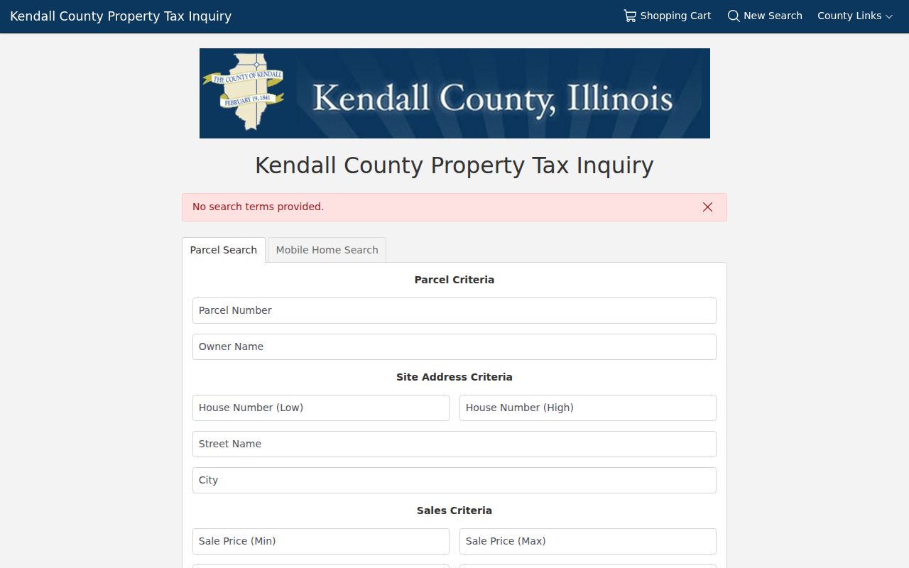 Kendall County owner and address parcel search for Aurora